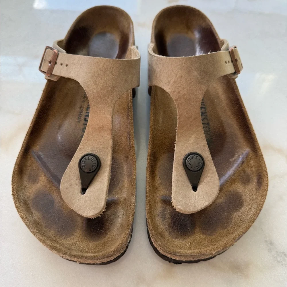 Birkenstock Gizeh Oiled Leather 7.5M - Picture 1 of 6